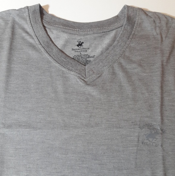 beverly hills polo club men's v neck t shirt